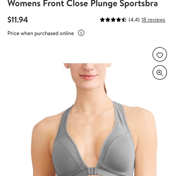 ISO Danskin Front Close Deep Plunge Sports Bra - Picture 2 of 2